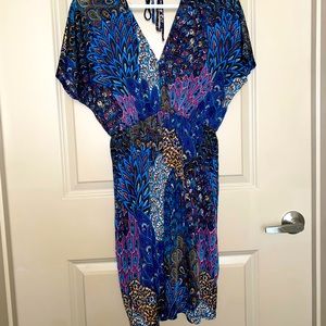 RAINDROPS work/casual dress, small, ties on back of neck.